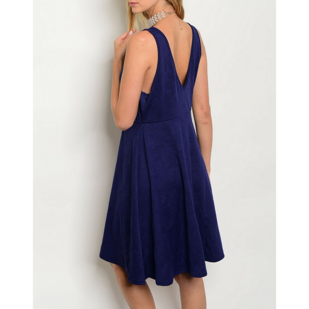 Navy Floral Dress {Lovesick} - Picture 3 of 3